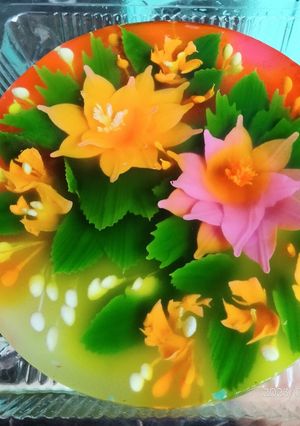 Foto resep Puding bunga jelly art