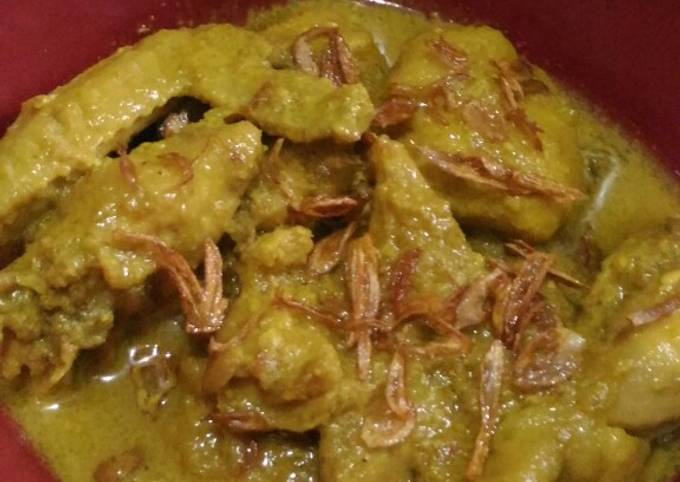 Resep Gulai ayam no pedes Anti Gagal