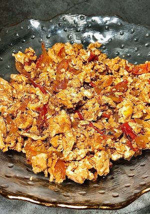 Hình của món Mắm Ruốc Xào Trứng Và Cà Chua - Món Ăn Tuổi Thơ, Ngon Khó Cưỡng.