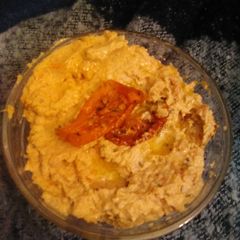 Tomato hummus A picture of Tomato hummus.