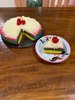 Foto resep Rainbow Cake Kukus Ny. Liem