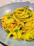 Pasta integrale con purè di fave