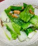 蒜香燙小白菜/熱水瓶料理/5分鐘