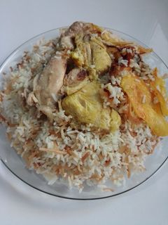 عکسی از دستور رشته پلو+ مرغ