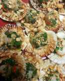 Sò điệp trắng nướng mỡ hành