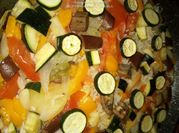 A picture of rice vegetable broth