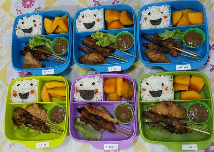 Bekal Anak Bento "Sate Ayam" 😍😘