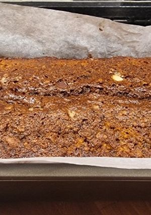 Una foto de Budín de harina integral y avena