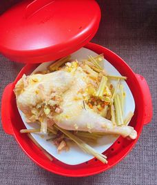 gà hấp mắm tỏi