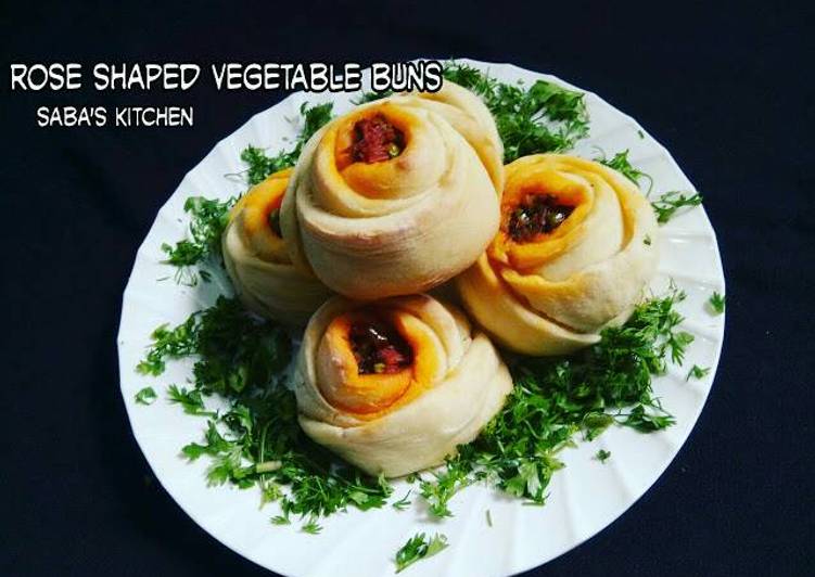 How to Make Homemade Rose Shaped Vegetable Buns