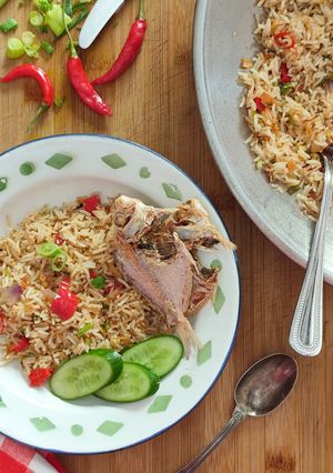 Foto resep Nasi Goreng Bumbu Iris (Dengan Ikan Asin)