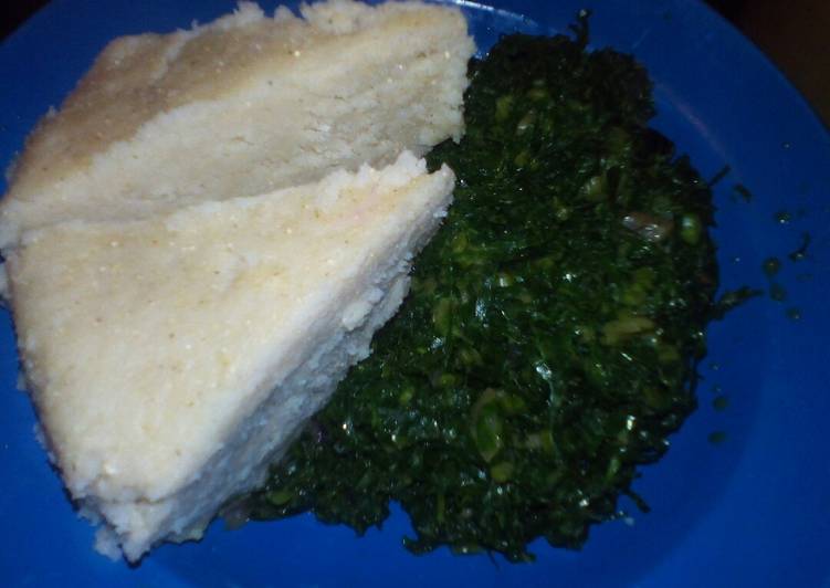 Easiest Way to Winter Appetizing Ugali,spinach and kales