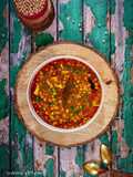 Chorbi Diye Ghoogni (Watana Sabzi Using Mutton Fats)