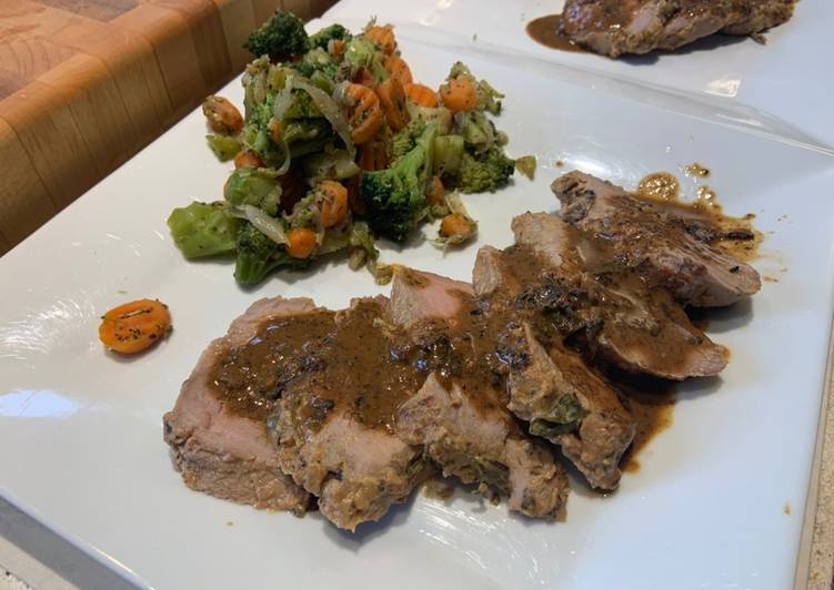 Recette: Filet de porc dijon-romarin cuit sous vide + BBQ