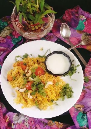 A picture of Pulao veg masala(vegetable masala pulao).