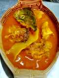 Southern Thai Sour Curry with Salmon Head and Pickled Bamboo Shoots