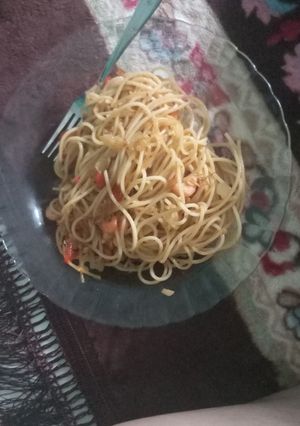 Foto resep Spagethi Aglio Oglio Prawn