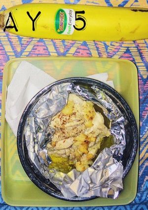 A picture of Steamed Unsalted Buttered Chicken Mayo Diet Menu Day 5.