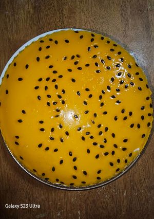 Una foto de Postre maracuyá