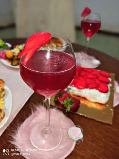 صورة لوصفة عصير الفراولة 🍓🍷🍓 :