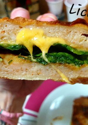 O poză a rețetei Hamburger în lipie.