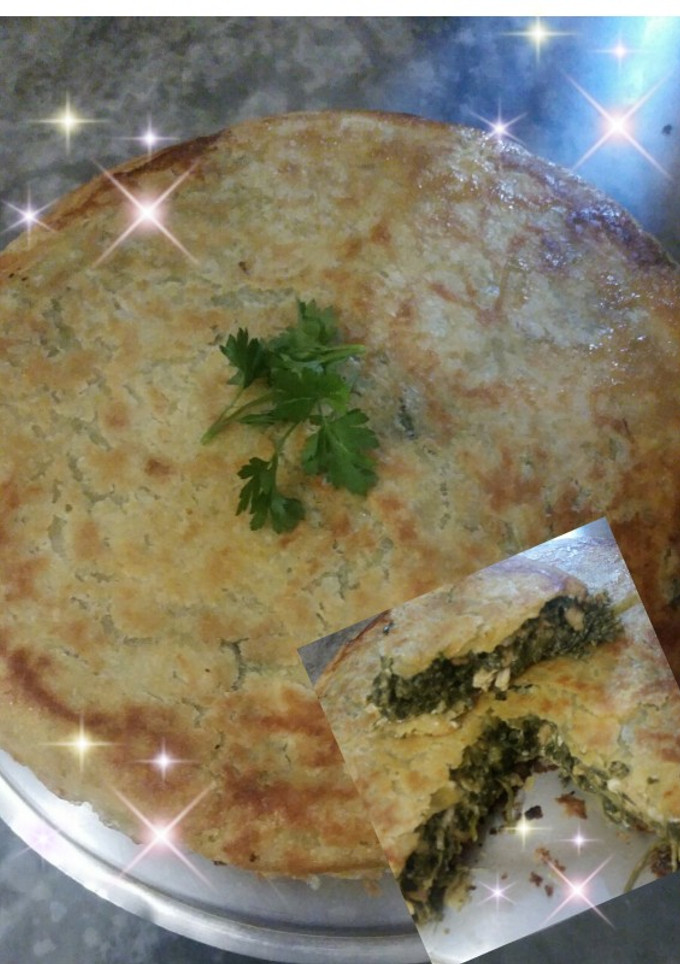 صورة لوصفة بسطيلة بالسلق والدجاج 😘😘