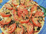Pizza de espinacas y bacon casera