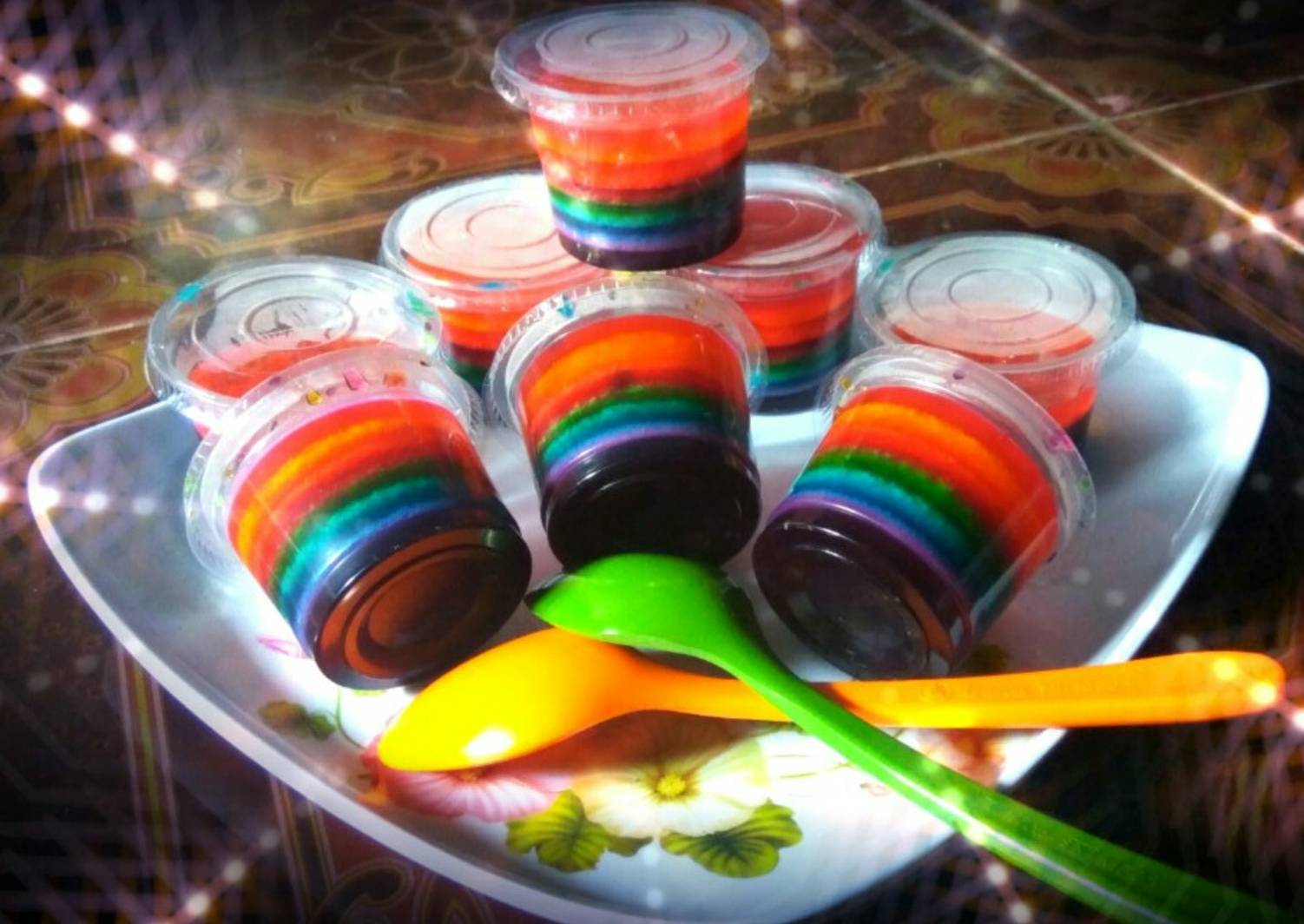 Resep Puding pelangi cup oleh Youtube Channel Masak Simple Yuk Cookpad