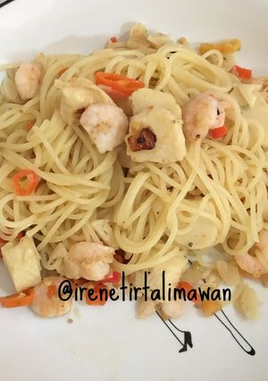 Foto resep Seafood Aglio Olio