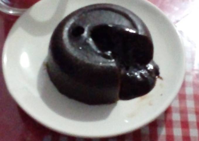 Steamed Molten Chocolate Lava Cake