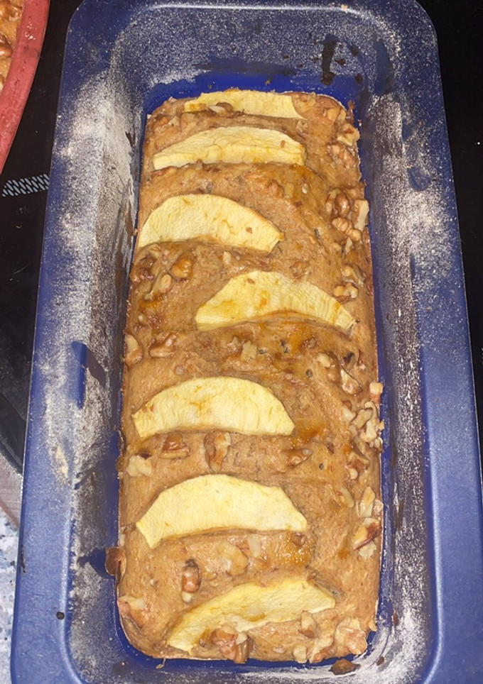Una foto de Bizcocho de manzana saludable