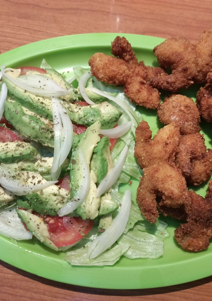 Una foto de Camarones empanizados