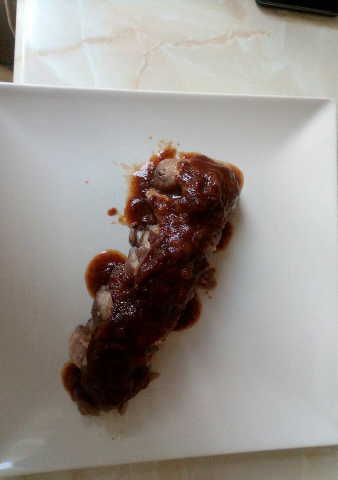 Una foto de Solomillo de cerdo con salsa ciruela 