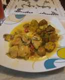 Pollo al champiñón con papas
