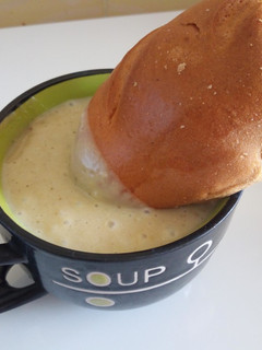 A picture of Potato Leek Soup#VeganContest.
