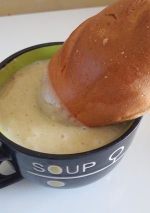 A picture of Potato Leek Soup#VeganContest.
