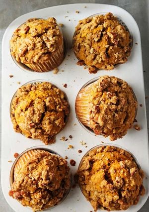 Una foto de Muffins de calabaza y nuez