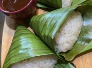 A picture of banana leaves