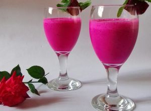 Foto resep Jus Buah Naga Yogurt