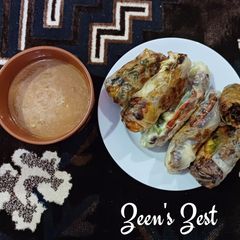 A picture of Air Fryer Vietnamese Rice Paper Rolls.