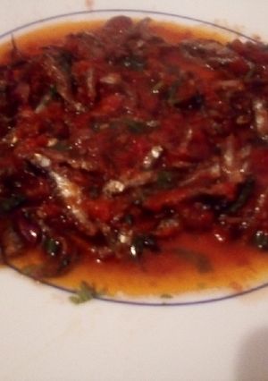 A picture of Themechallenge#small fish stew(omena).