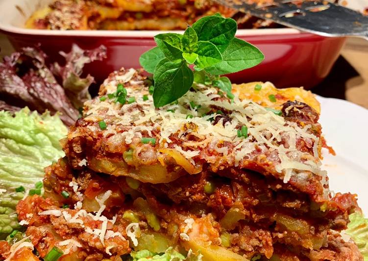 Kartoffel Lasagne mit Wildhack