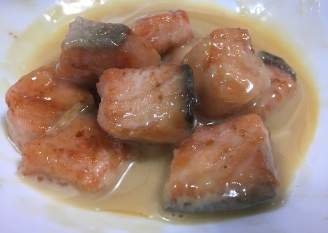 Salmon with Oyster Mayonnaise Sauce