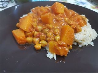Caril de Grão e Abóbora