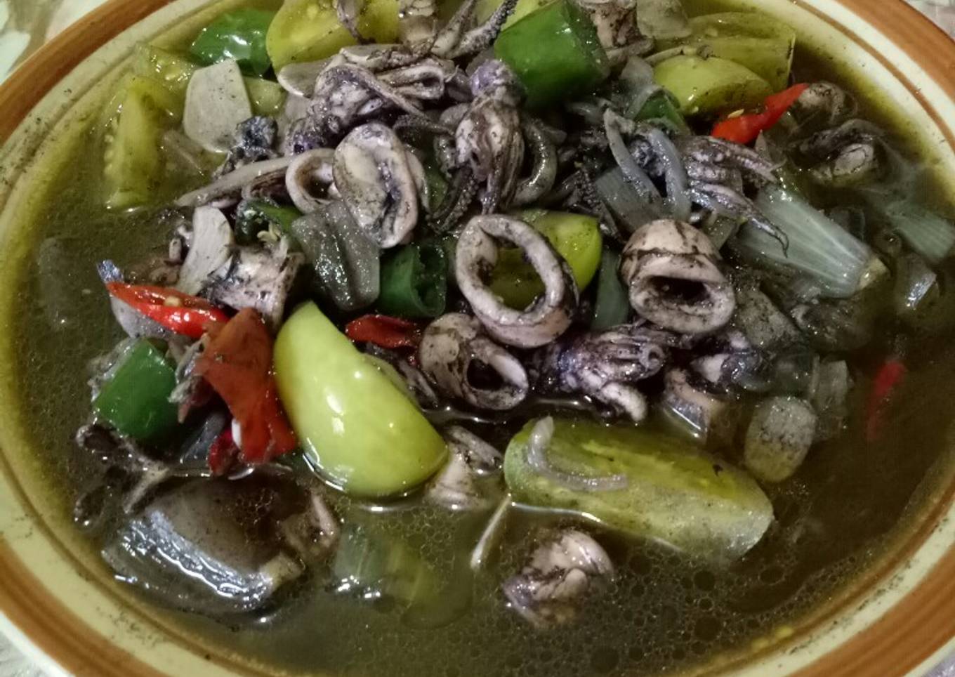 Cumi saus hitam asin