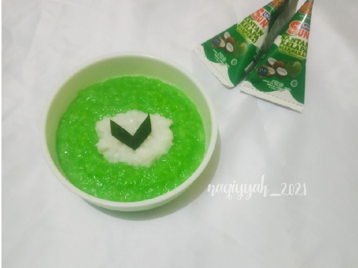 Cara Gampang Menyiapkan 334. Bubur Hijau putih (dari nasi sisa), Bikin Ngiler