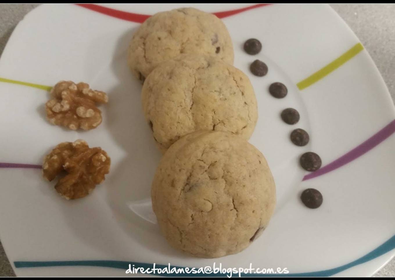 Galletas de chocolate y nueces