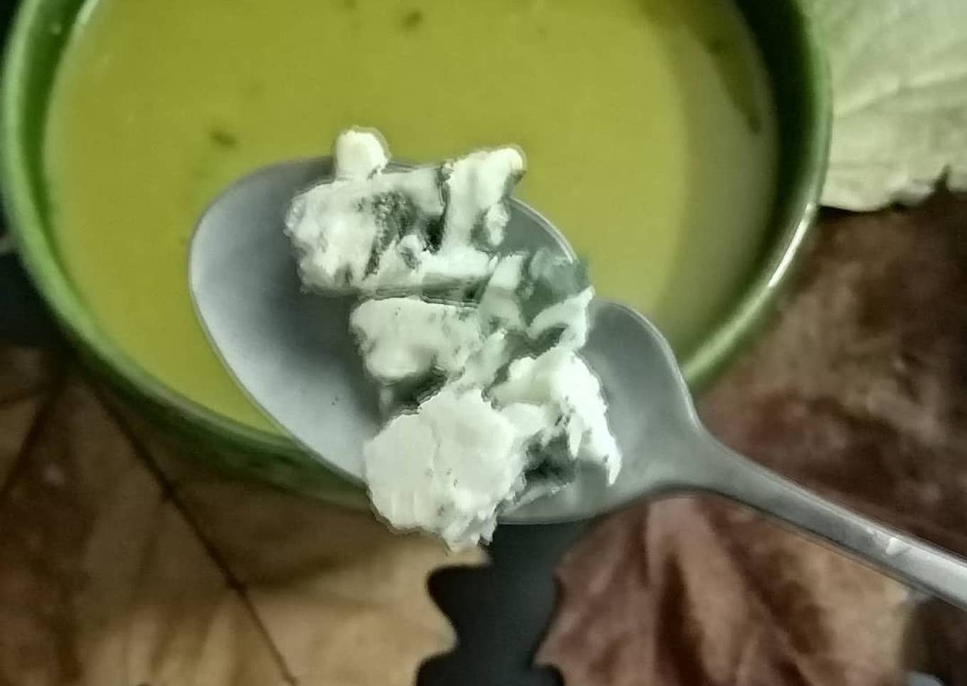 Soupe🍲 légumineuse poireaux🌶️ roquefort 🧀
