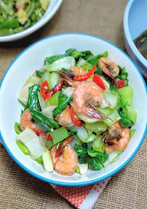 Foto resep Tumis Pokcoy dan Udang