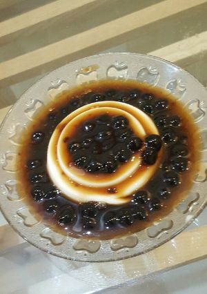 Hình của món Tàu hủ trân châu đường đen.